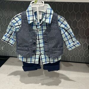 George NWT Newborn 3 Piece Vest Outfit